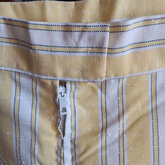 27" Vintage 1970's Womens Skirt YELLOW FLECK handmade Sewn TENNIS SKIRT - Picture 3 of 6